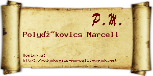 Polyákovics Marcell névjegykártya