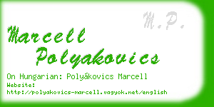 marcell polyakovics business card